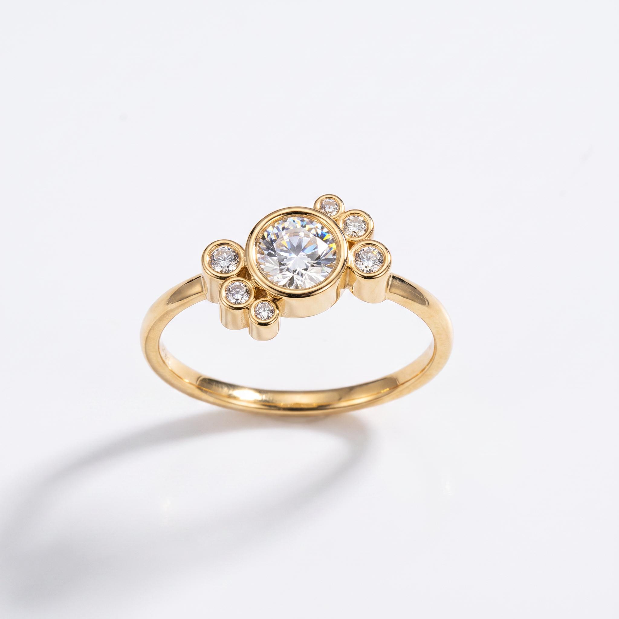 Bague Andrea diamant blanc - Lauredi