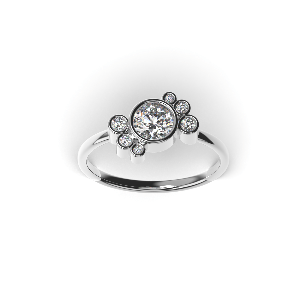 Bague Andrea diamant blanc - Lauredi