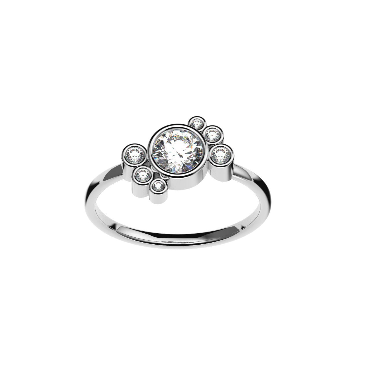Bague Andrea diamant blanc - Lauredi