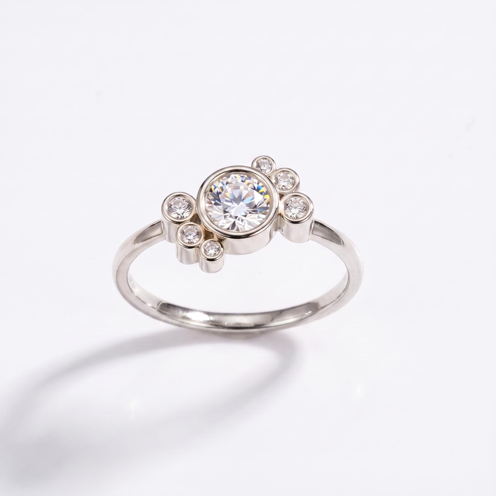 Bague Andrea diamant blanc - Lauredi