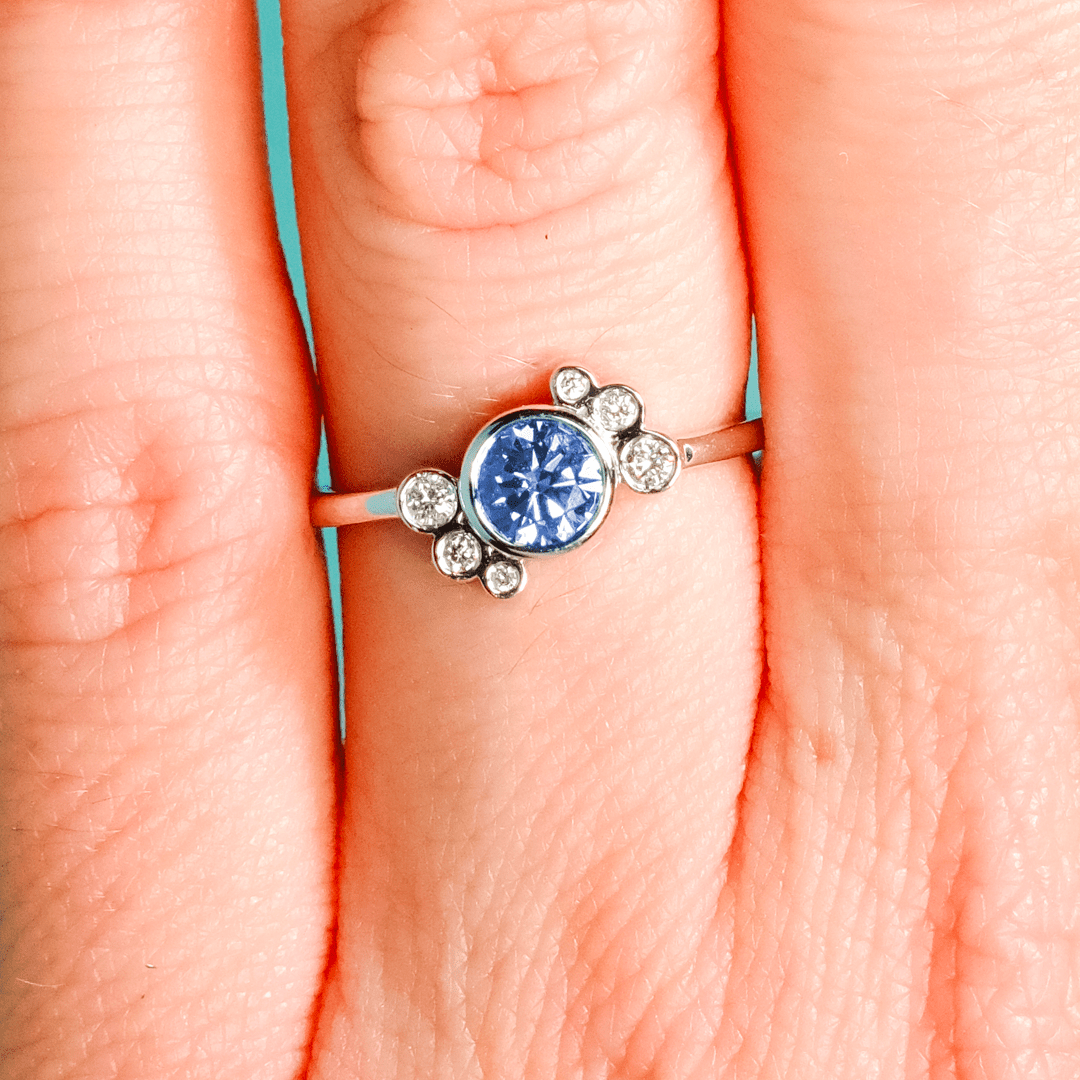 Bague Andrea diamant bleu - Lauredi