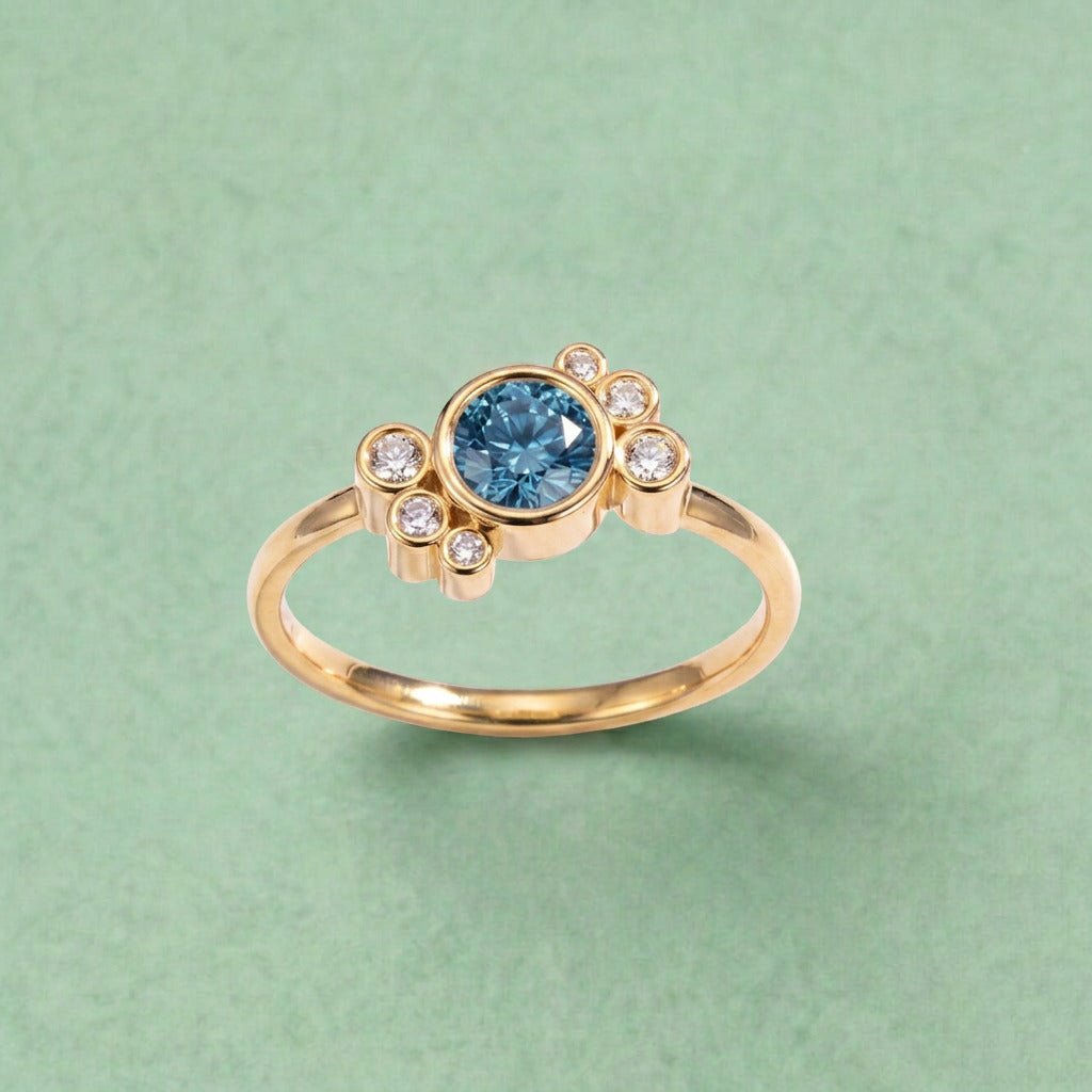 Bague Andrea diamant bleu - Lauredi