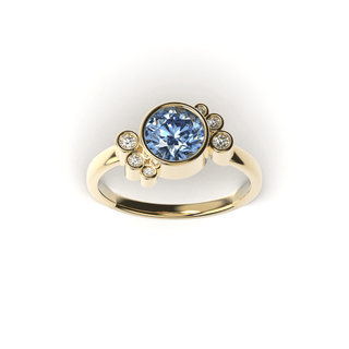 Bague Andrea diamant bleu - Lauredi