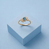 Bague Andrea diamant bleu - Lauredi
