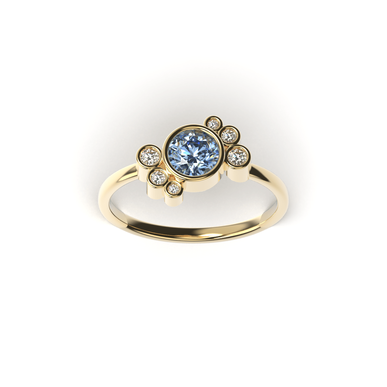 Bague Andrea diamant bleu - Lauredi