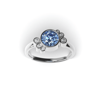 Bague Andrea diamant bleu - Lauredi