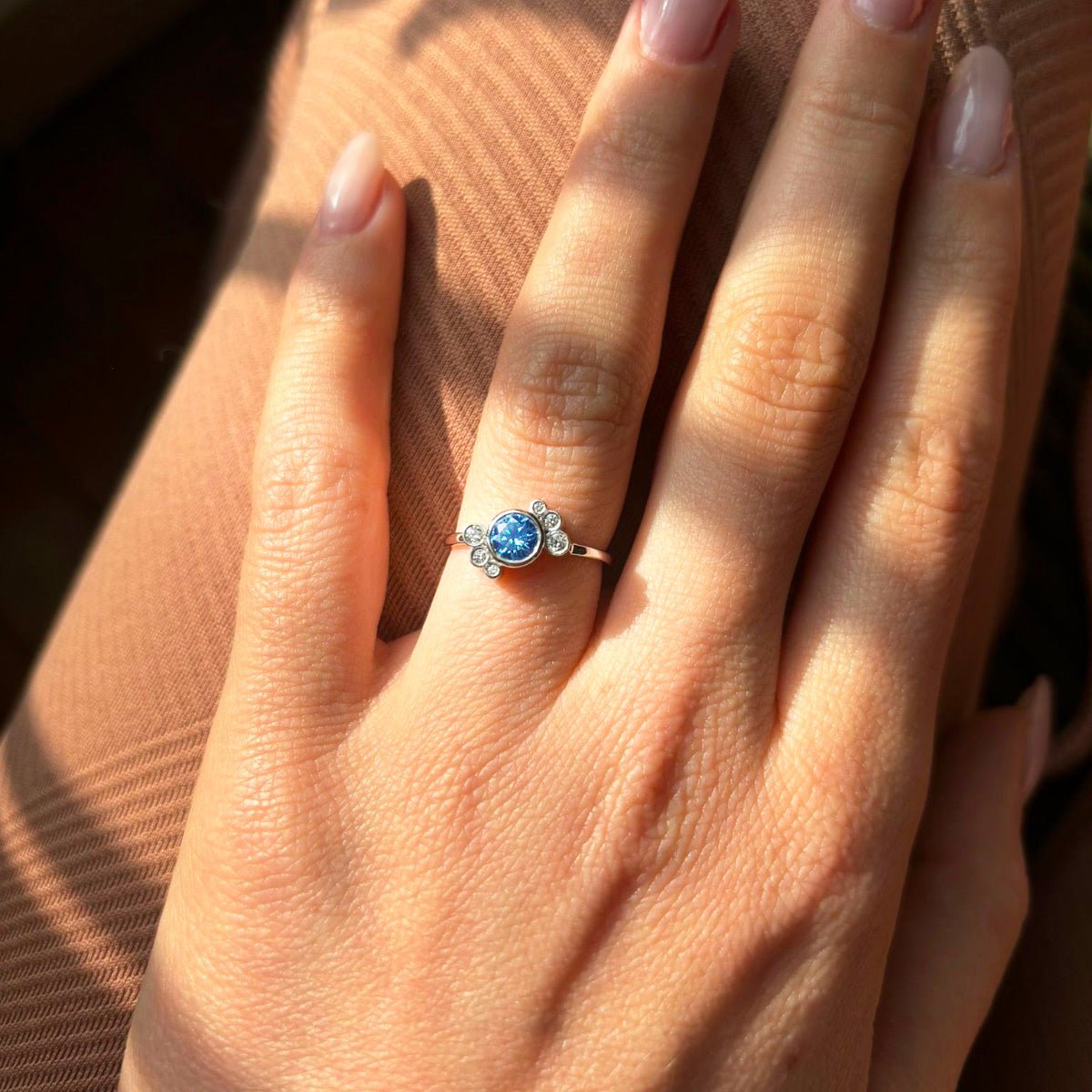 Bague Andrea diamant bleu - Lauredi