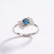 Bague Andrea diamant bleu - Lauredi