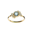 Bague Andrea en or recyclé 18 carats, diamant de laboratoire bleu – Lauredi