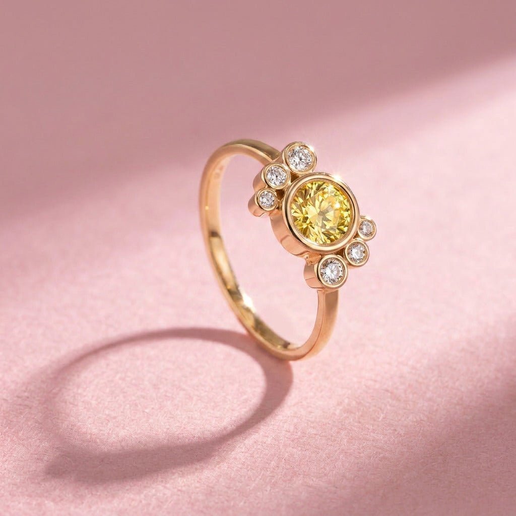 Bague Andrea diamant jaune - Lauredi