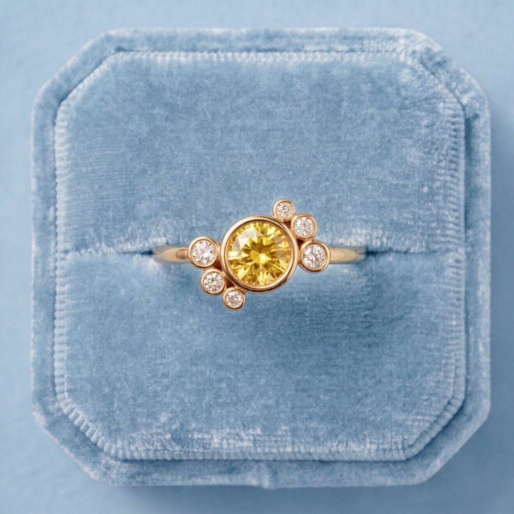 Bague Andrea diamant jaune - Lauredi