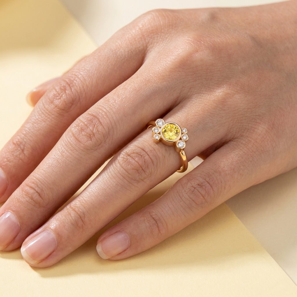 Bague Andrea diamant jaune - Lauredi