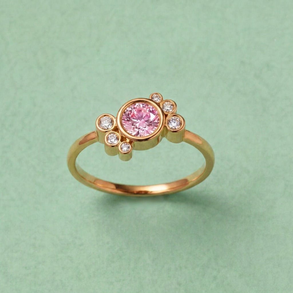 Bague Andrea diamant rose - Lauredi