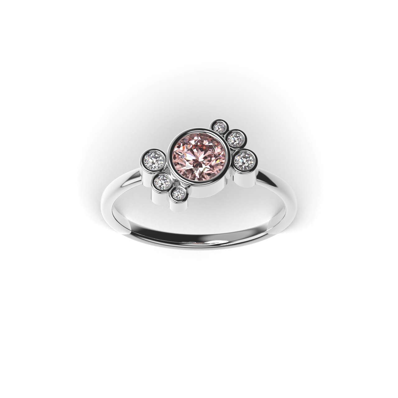 Bague Andrea diamant rose - Lauredi