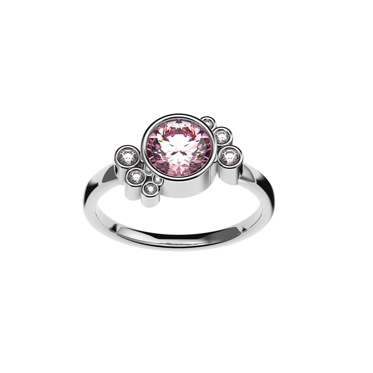 Bague Andrea diamant rose - Lauredi