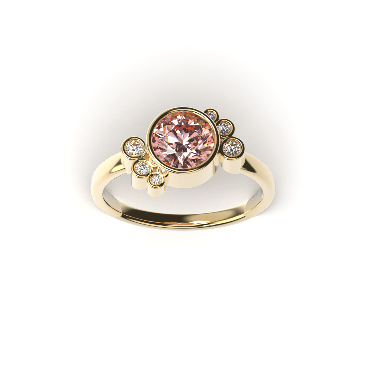 Bague Andrea diamant rose - Lauredi