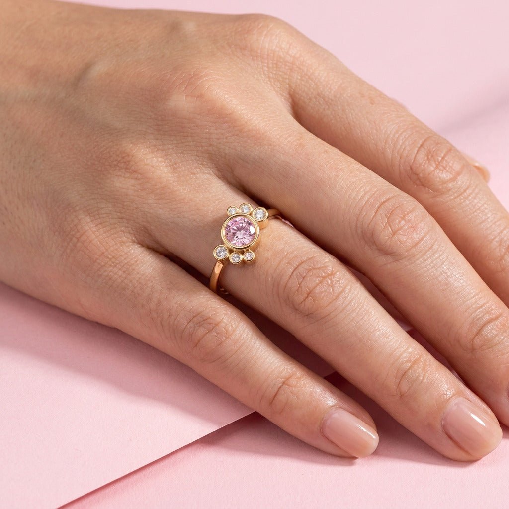 Bague Andrea diamant rose - Lauredi