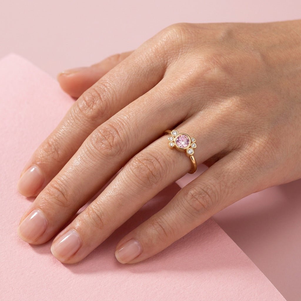 Bague Andrea diamant rose - Lauredi