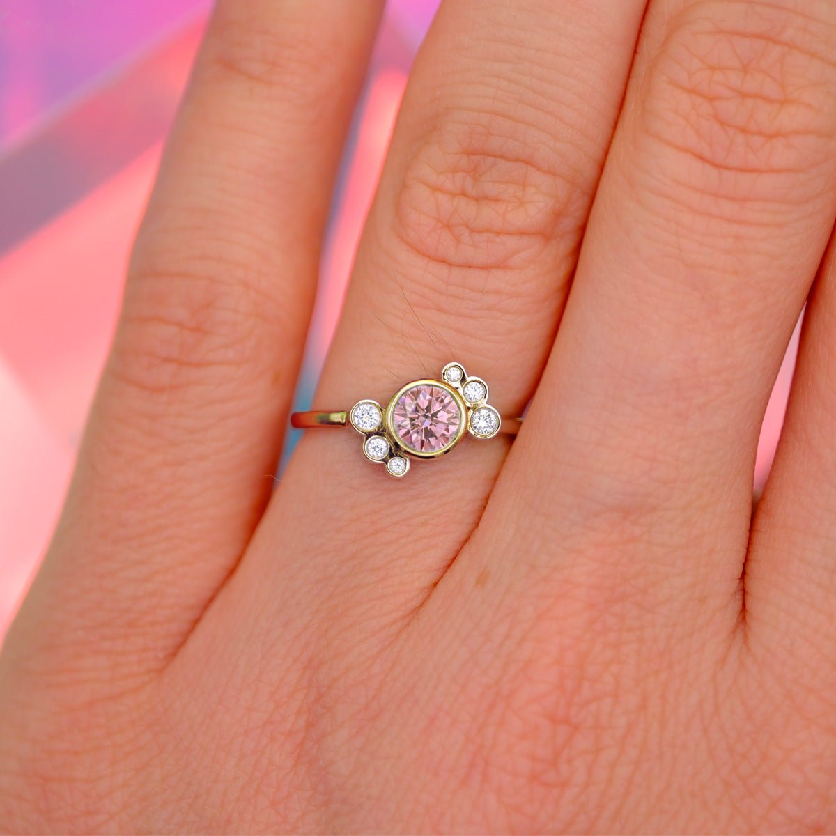 Bague Andrea diamant rose - Lauredi