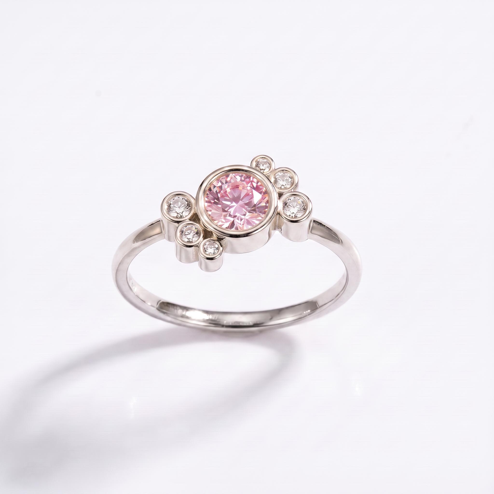 Bague Andrea diamant rose - Lauredi