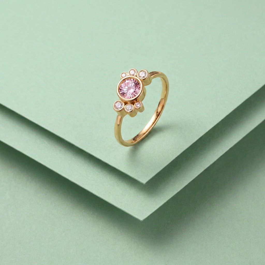 Bague Andrea diamant rose - Lauredi