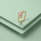 Bague Andrea diamant rose - Lauredi