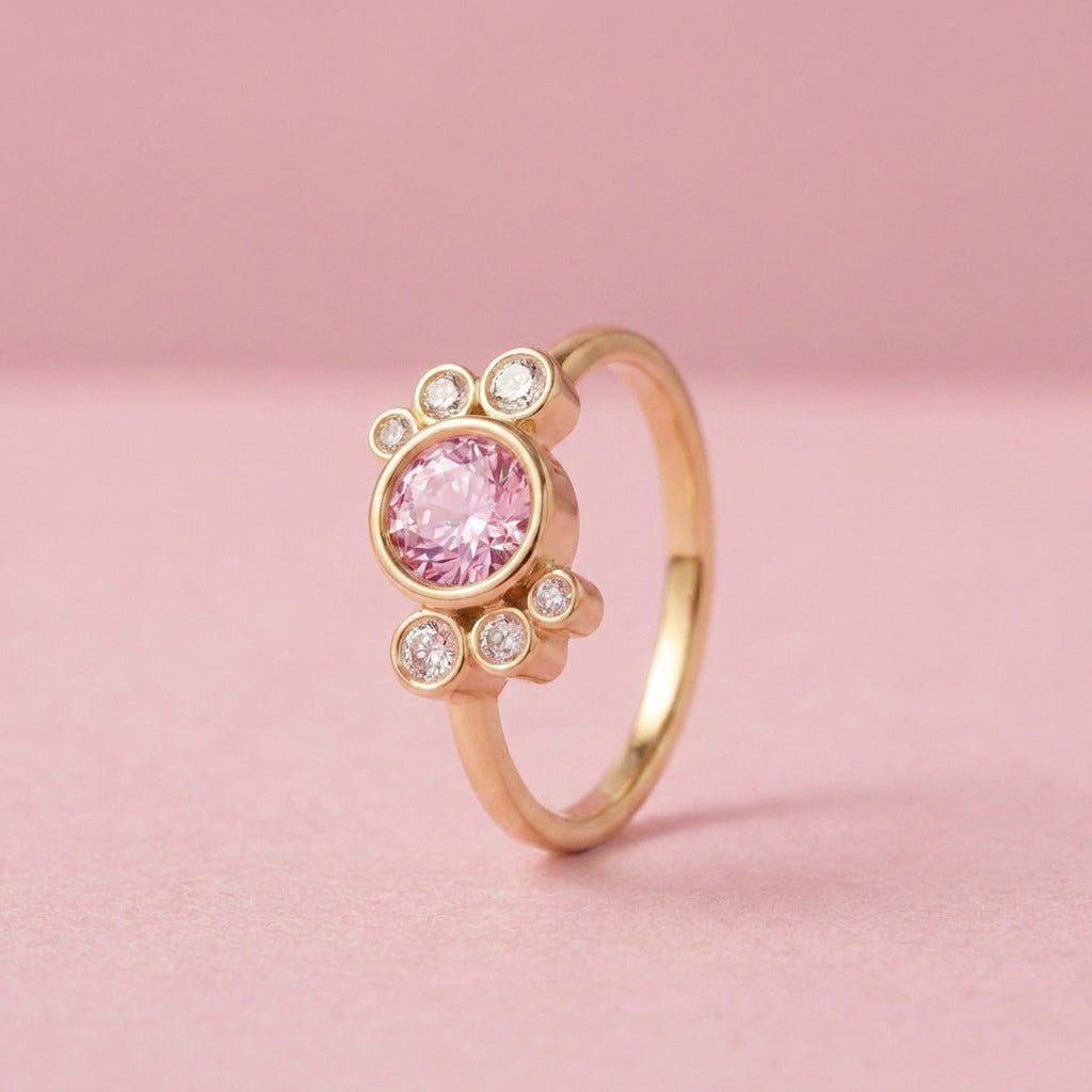 Bague Andrea diamant rose - Lauredi