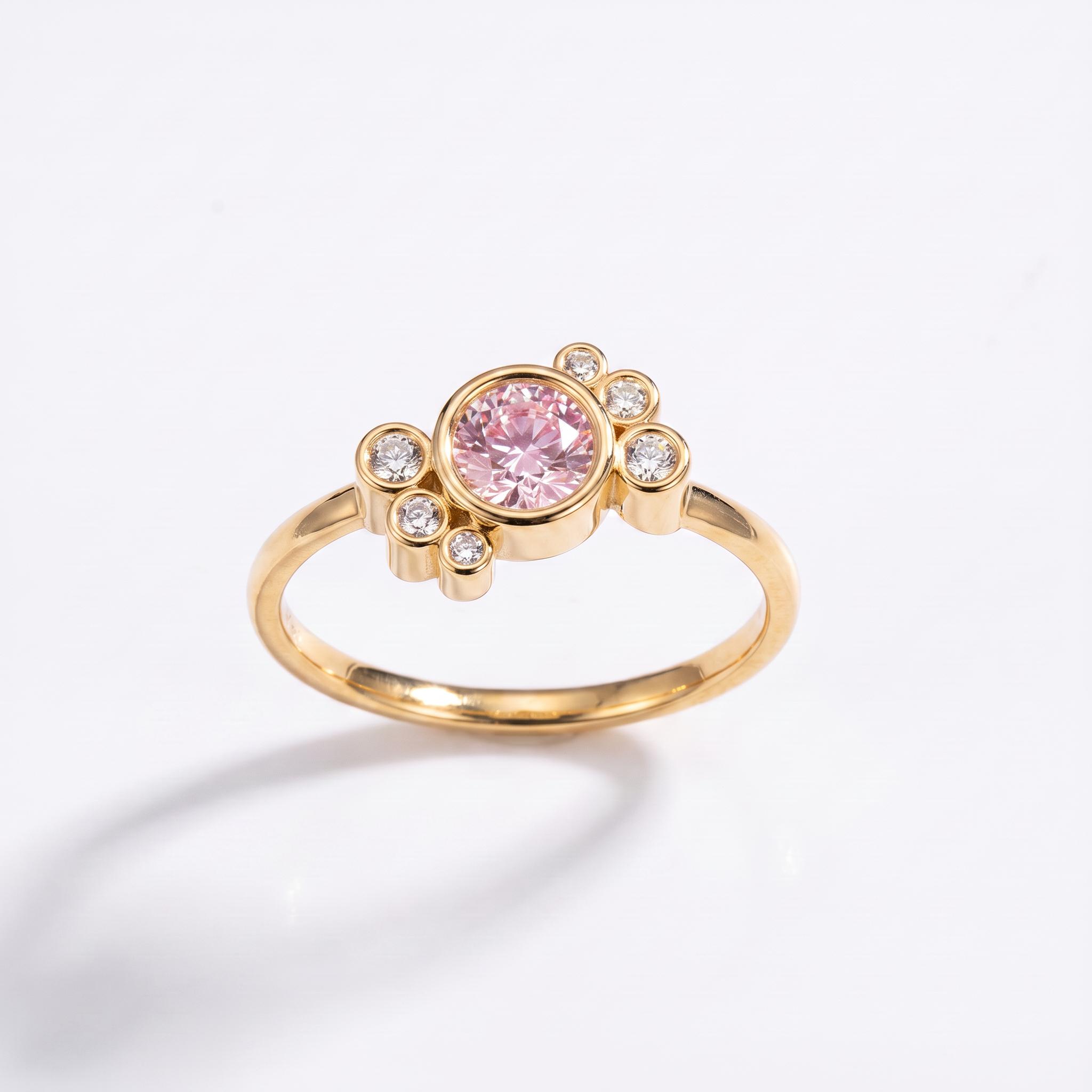 Bague Andrea diamant rose - Lauredi