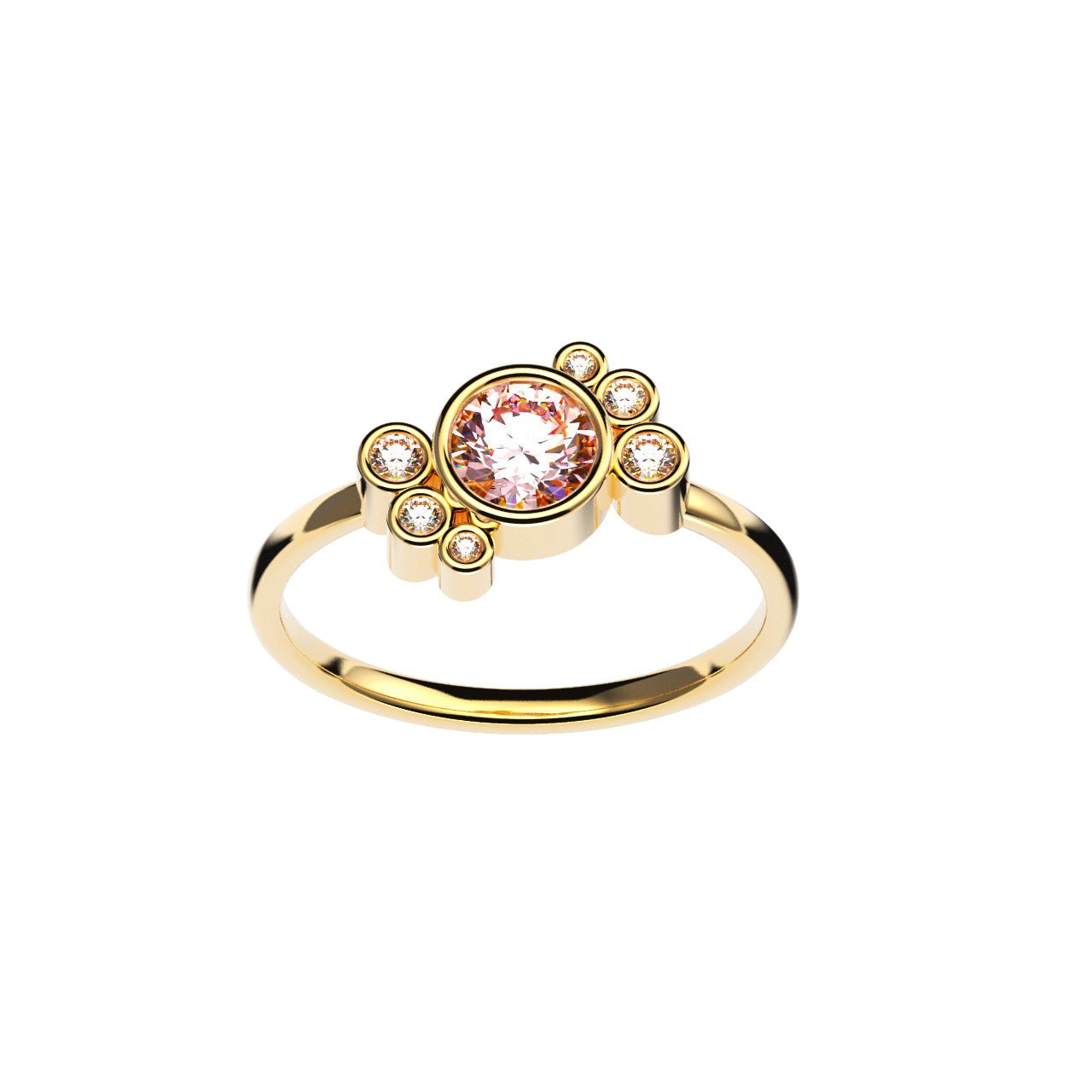 Bague Andrea diamant rose - Lauredi