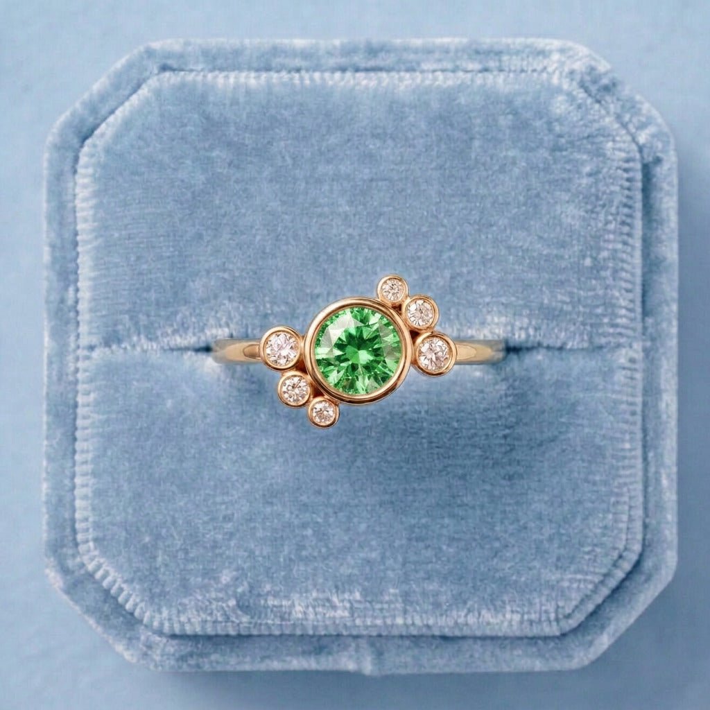 Bague Andrea diamant vert - Lauredi