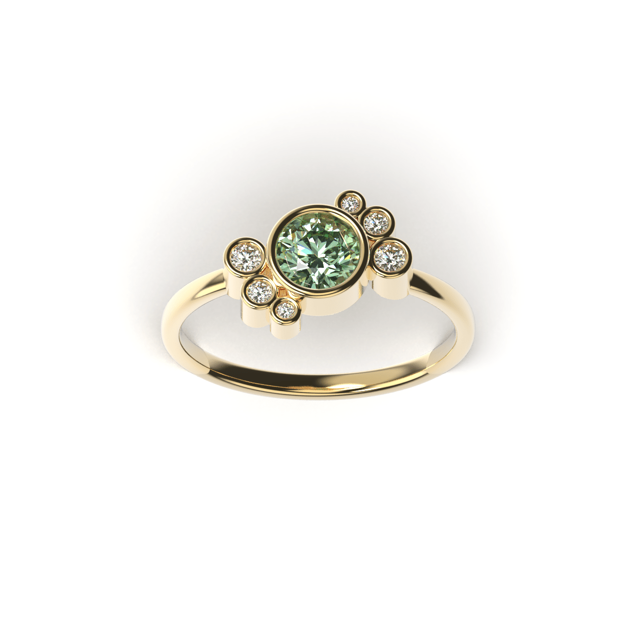 Bague Andrea diamant vert - Lauredi