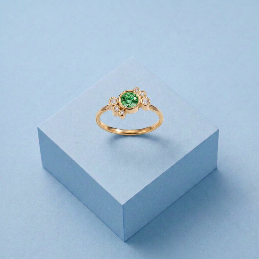 Bague Andrea diamant vert - Lauredi