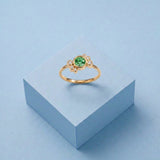 Bague Andrea diamant vert - Lauredi
