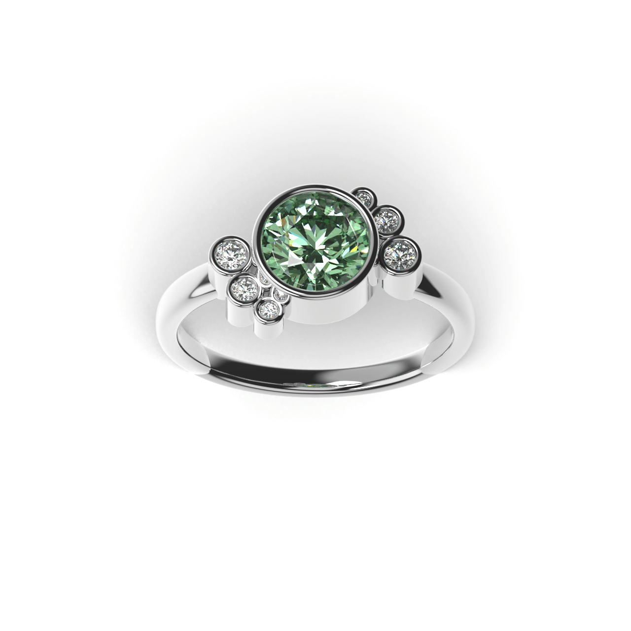 Bague Andrea diamant vert - Lauredi