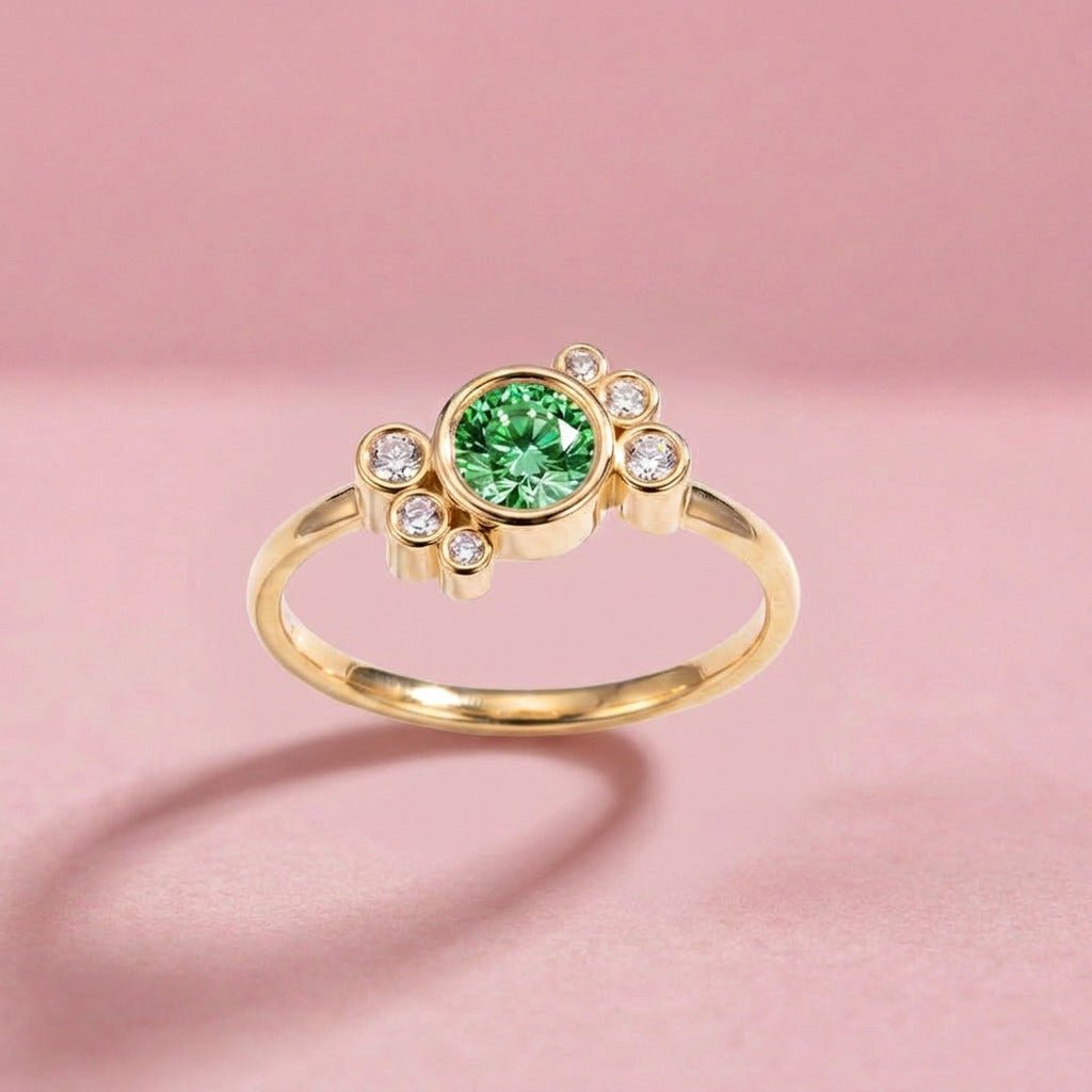 Bague Andrea diamant vert - Lauredi