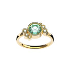 Bague Andrea en or recyclé 18 carats, diamant de laboratoire vert – Lauredi