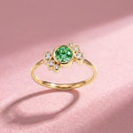 Bague Andrea diamant vert - Lauredi
