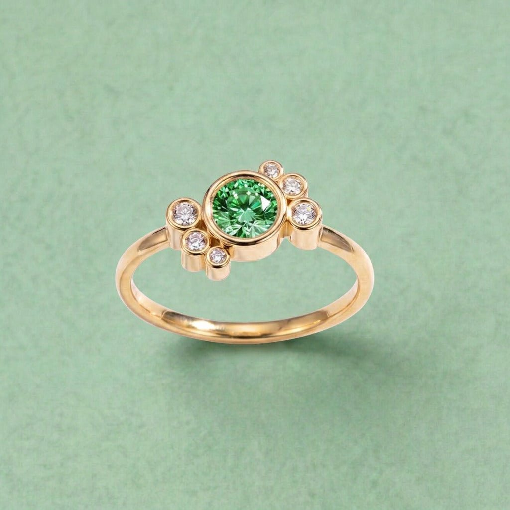 Bague Andrea diamant vert - Lauredi