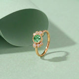 Bague Andrea diamant vert - Lauredi