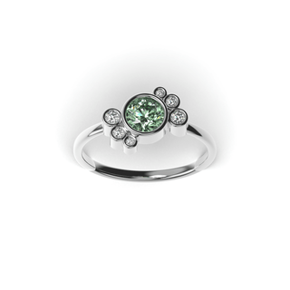 Bague Andrea diamant vert - Lauredi