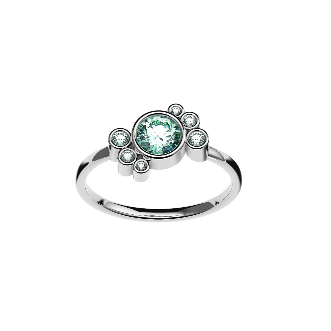 Bague Andrea diamant vert - Lauredi