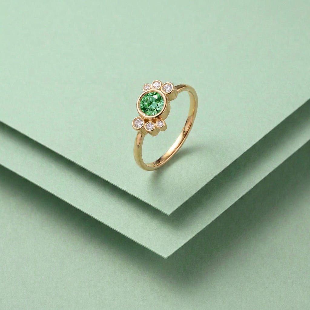Bague Andrea diamant vert - Lauredi
