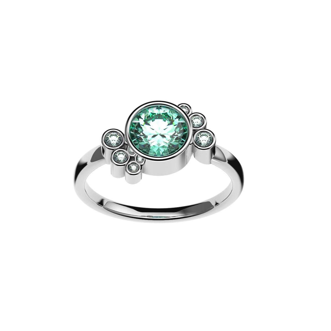 Bague Andrea diamant vert - Lauredi