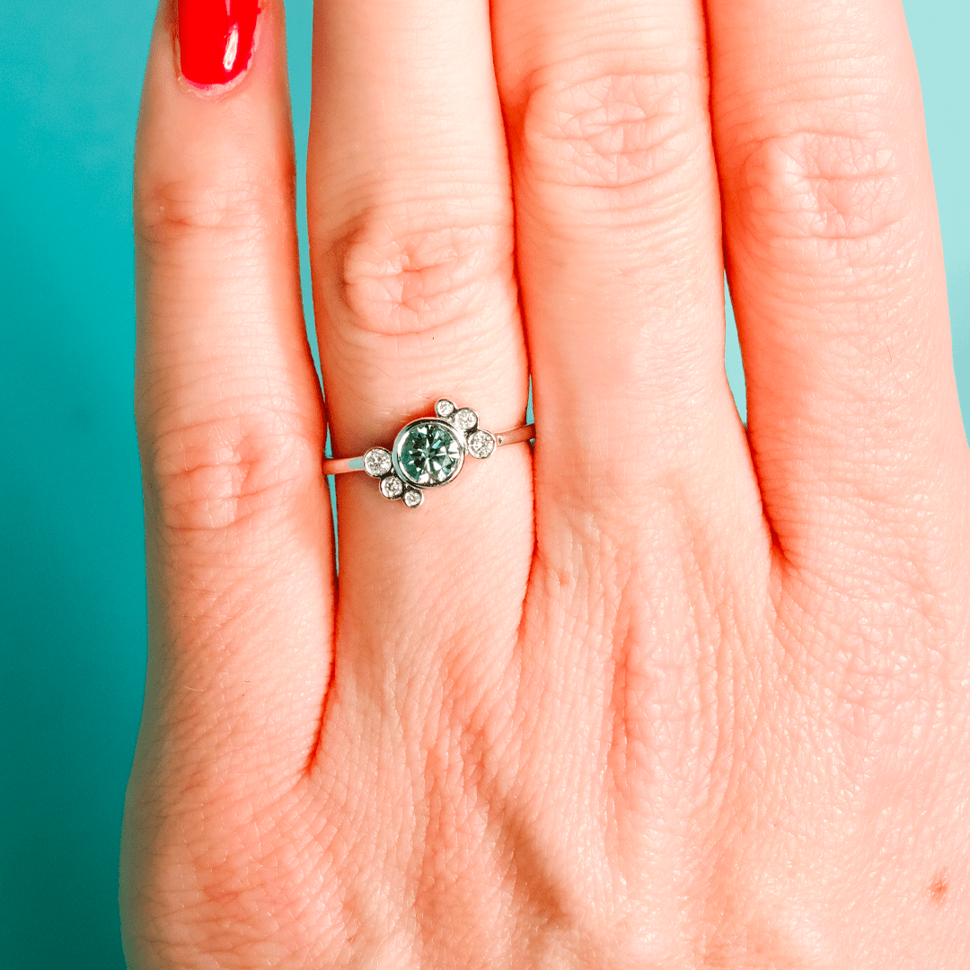 Bague Andrea diamant vert - Lauredi