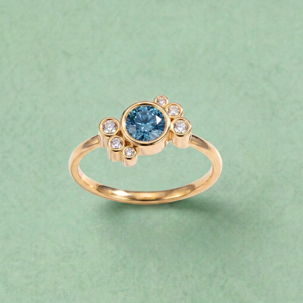 Bague Andrea diamant bleu - Lauredi