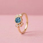 Bague Andrea diamant bleu - Lauredi
