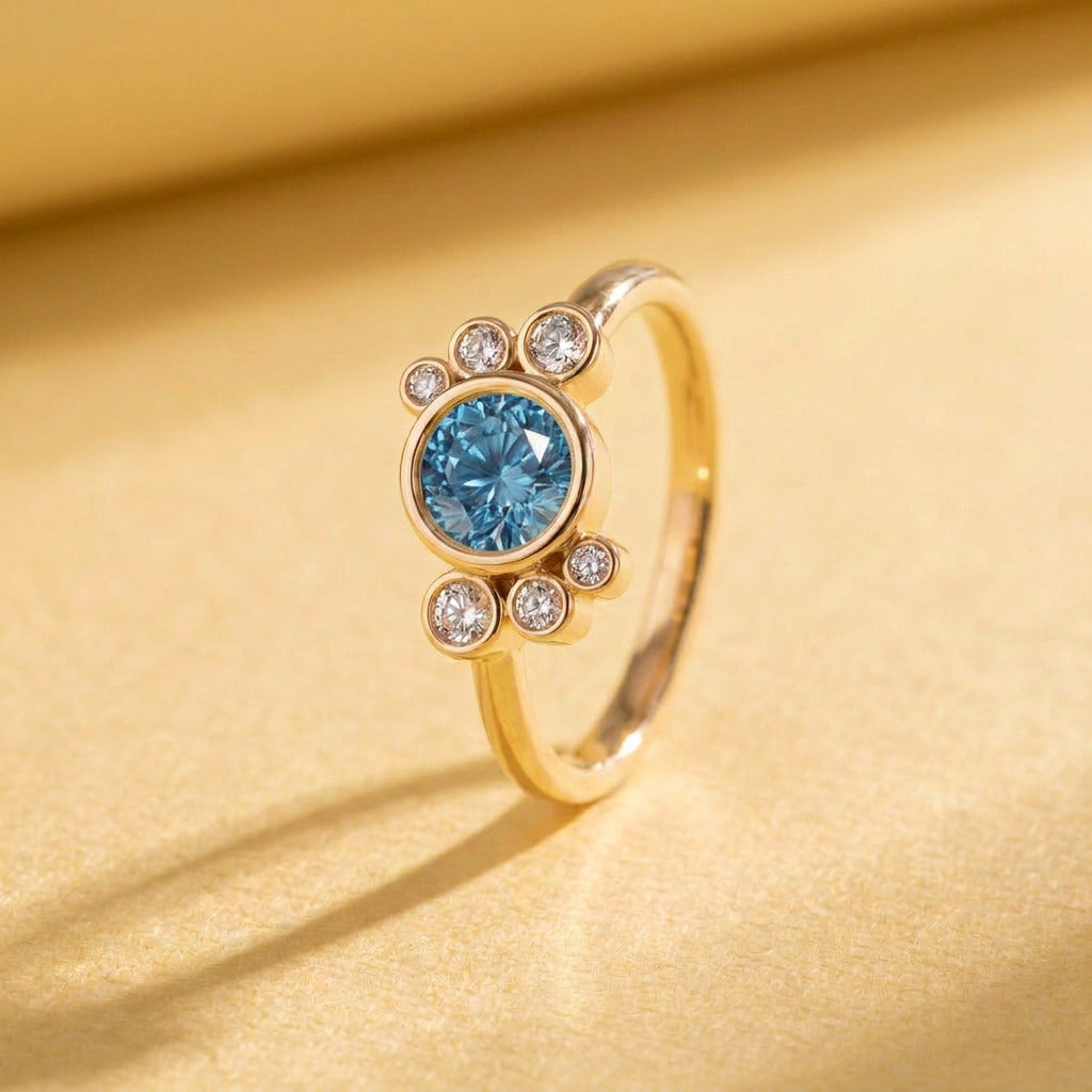 Bague Andrea diamant bleu - Lauredi