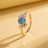 Bague Andrea diamant bleu - Lauredi