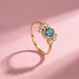 Bague Andrea diamant bleu - Lauredi
