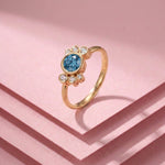 Bague Andrea diamant bleu - Lauredi